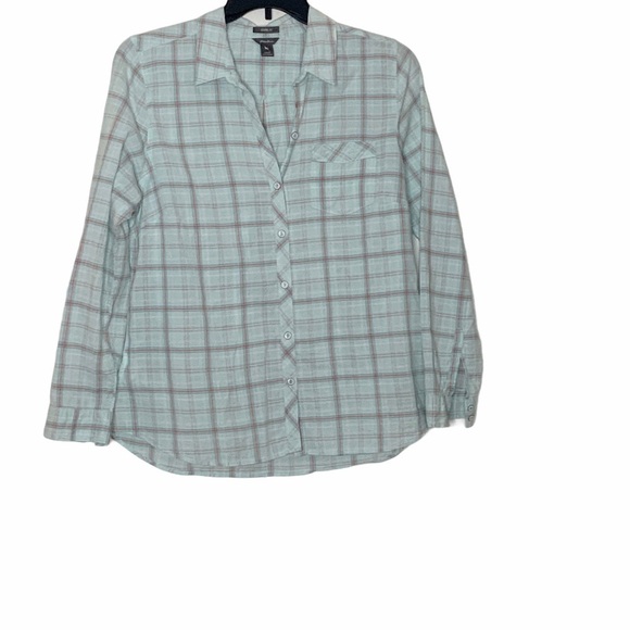 𝅺eddie BAUER light green buttoned down shirt . SZ L - Picture 1 of 5